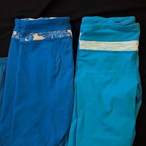 2 Pairs Blue Lululemon Leggings Bundle